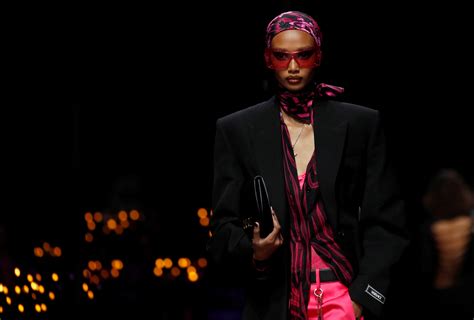 grunge versace|Versace offers 'goddess gone grunge' at Milan Fashion Week.